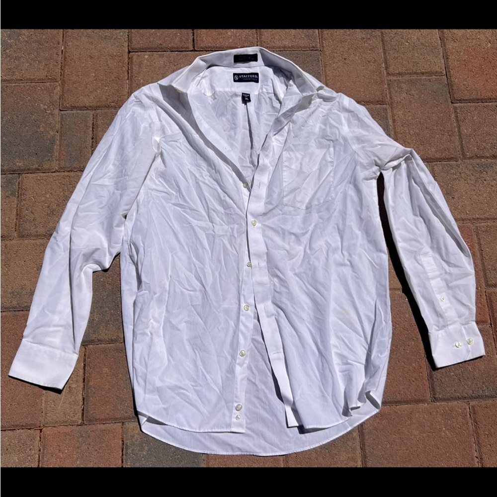 Stafford Essentials White Dress Shirt